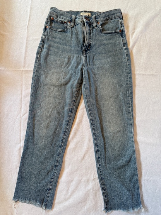Madewell Denim - Madewell The Perfect Vintage Crop Jeans Womens 28 Blue High Rise Raw Hem